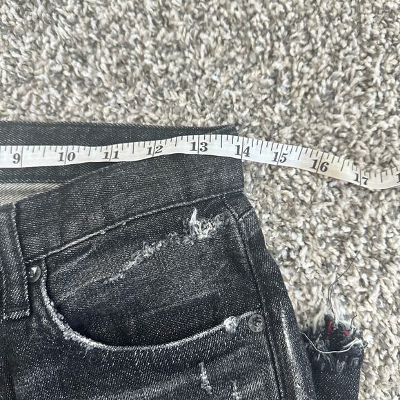 Moussy Vintage Diana Black Distressed Jeans Sz 25 - Picture 7 of 9